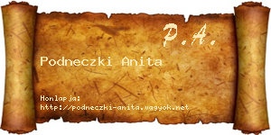 Podneczki Anita névjegykártya